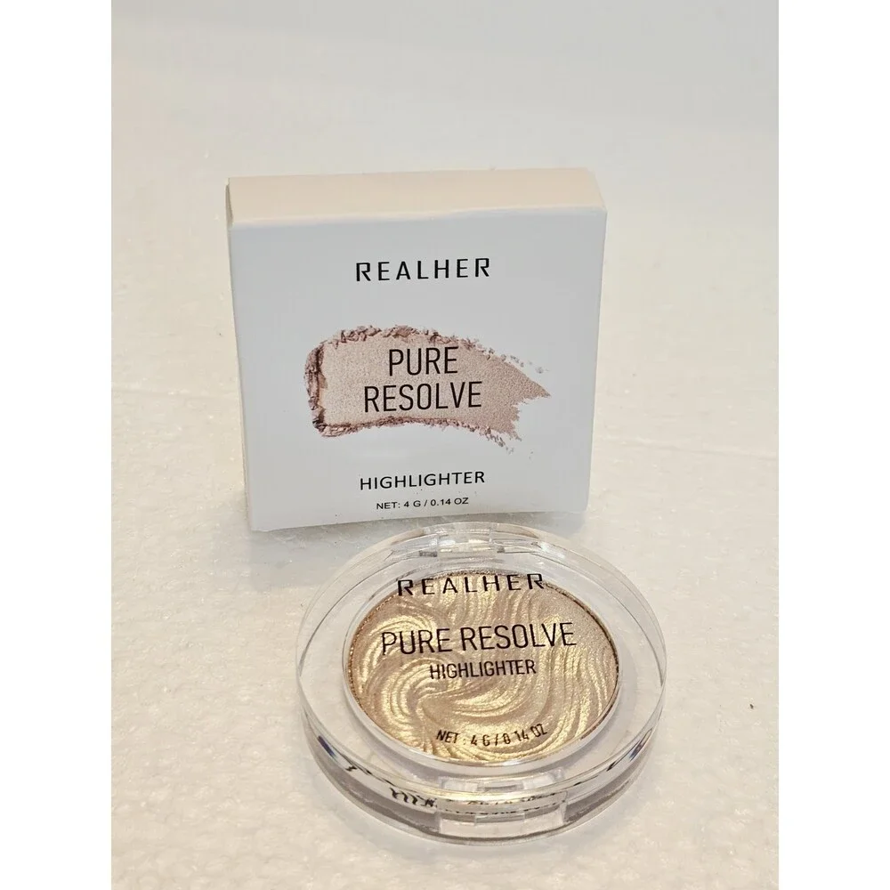 NEW (Set of 6) REALHER Pure Resolve Pressed Powder Highlighter - Champagne Glow